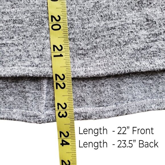Rag & Bone Long Sleeve Knit Top Heathered Gray Lightweight Oversized Fit S - Picture 12 of 14